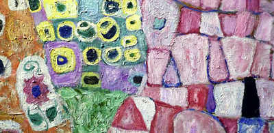 Eco-Vandals Pour Oil on Gustav Klimt Painting