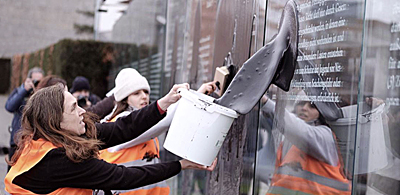 Eco-Vandals Attack German Constitution Monument